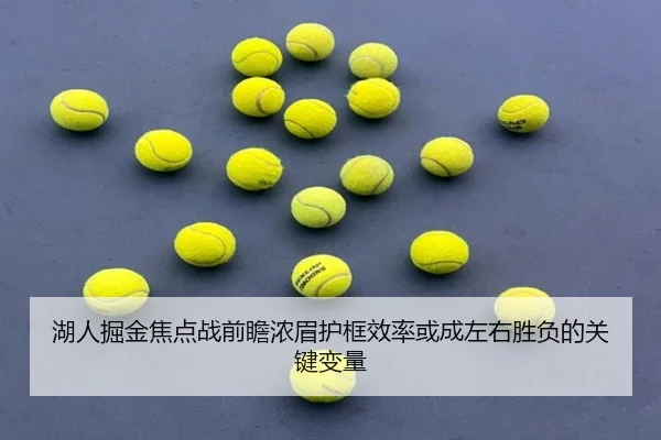 湖人掘金焦点战前瞻浓眉护框效率或成左右胜负的关键变量